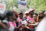 The media covers World Cancer Day event in Nigeria